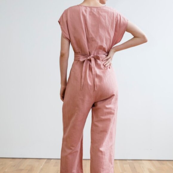 Rujuta Sheth Venus Wrap Jumper in dusty pink, size small - Picture 2 of 6